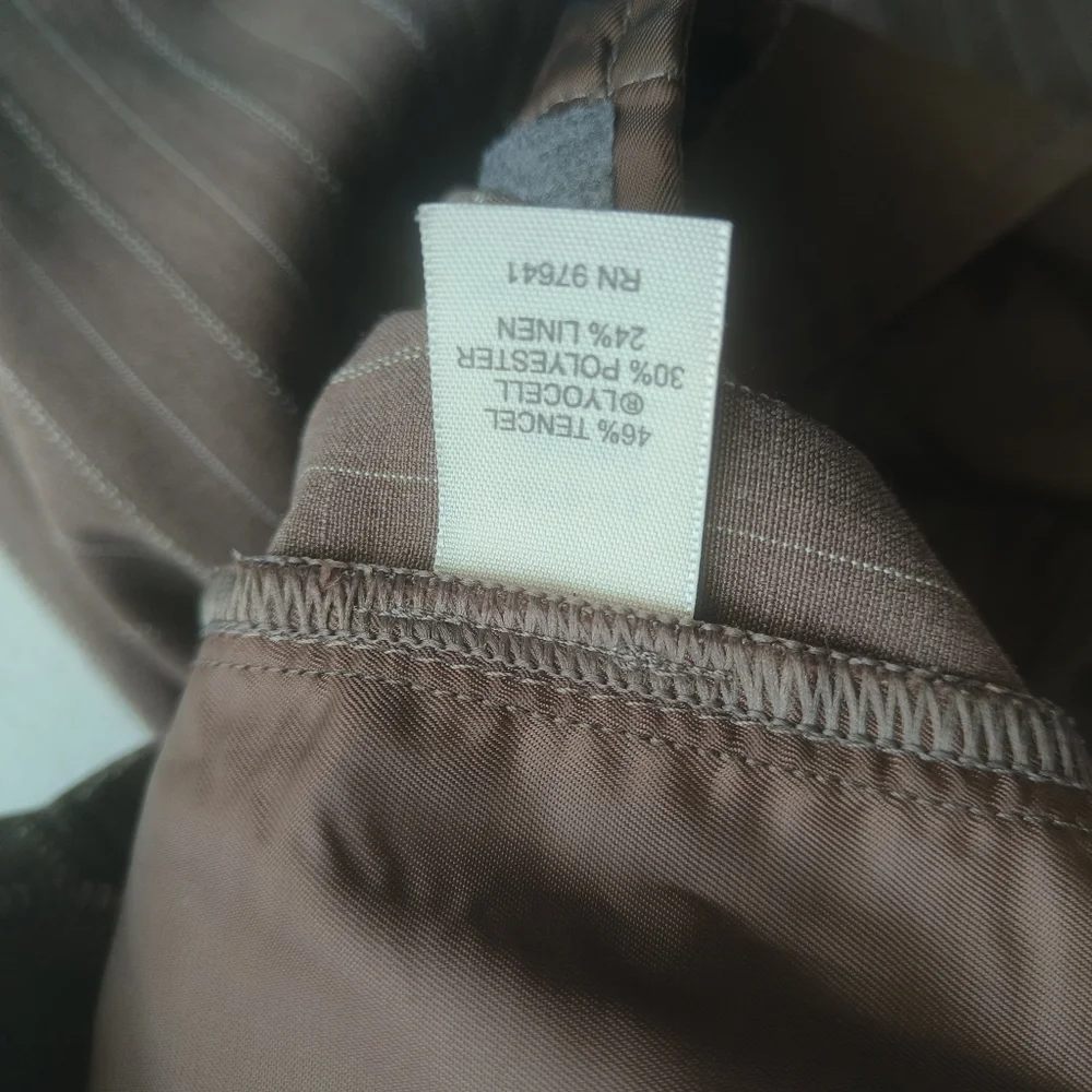 J.Jill women's dress pants size 6 brown with stripes straight legs pockets offic